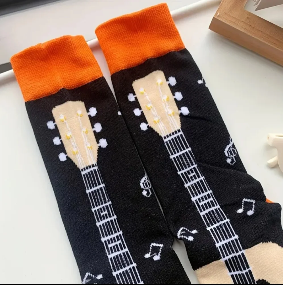 Guitar Design Novelty Socks